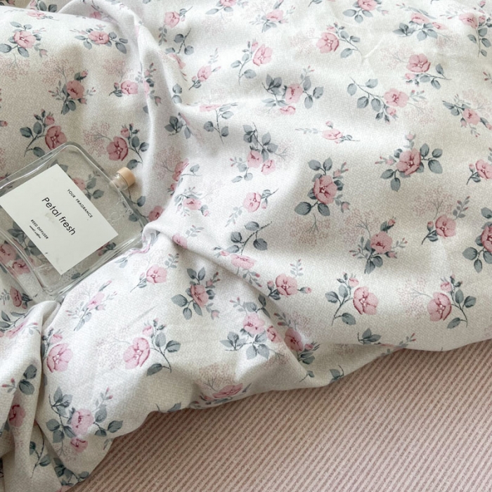 91家纺网 家纺一手货源 找家纺 梦家居 2022新款小清新系列全棉四件套 陌上花开