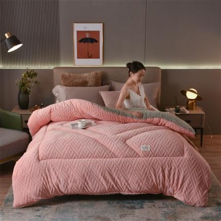 91家纺网 家纺一手货源 找家纺 （总）米乐被业 2025新款纯色牛奶绒冬被