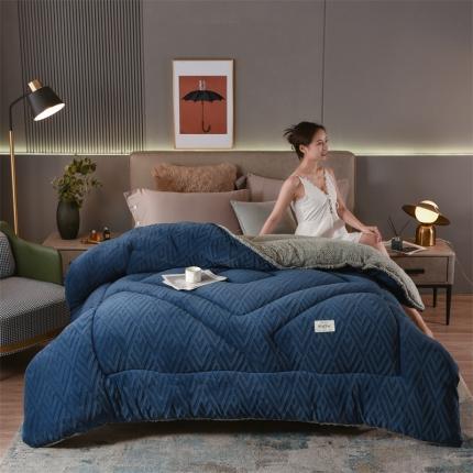 91家纺网 家纺一手货源 找家纺 （总）米乐被业 2025新款纯色牛奶绒冬被