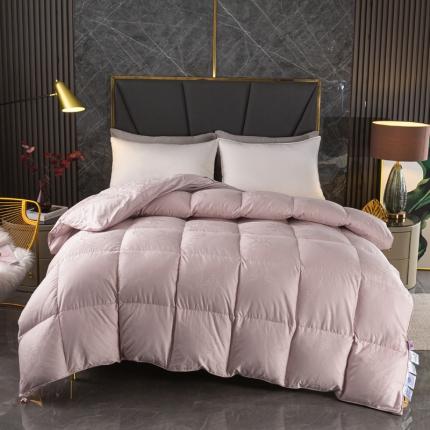 91家纺网 家纺一手货源 找家纺 （总）岚司羽 新款全棉双层羽绒被脱卸横头95%鹅绒被冬被