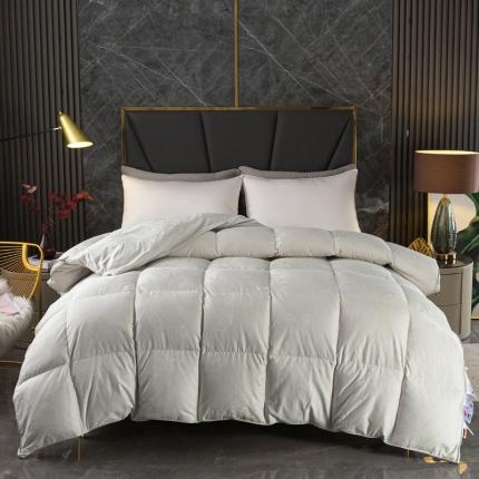 91家纺网 家纺一手货源 找家纺 （总）岚司羽 新款全棉双层羽绒被脱卸横头95%鹅绒被冬被