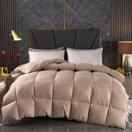 91家纺网 家纺一手货源 找家纺 （总）岚司羽 新款全棉双层羽绒被脱卸横头95%鹅绒被冬被