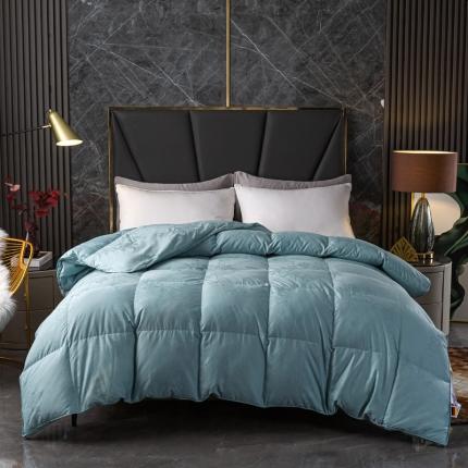 91家纺网 家纺一手货源 找家纺 （总）岚司羽 新款全棉双层羽绒被脱卸横头95%鹅绒被冬被