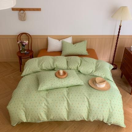 91家纺网 家纺一手货源 找家纺 （总）金丝鸟 2022新款全棉双层纱四件套