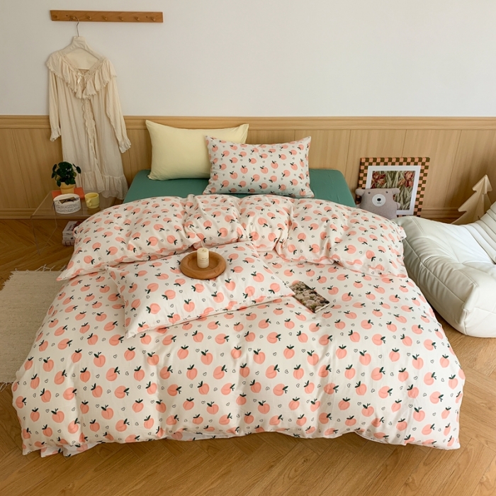 91家纺网 家纺一手货源 找家纺 （总）金丝鸟 2022新款全棉双层纱四件套