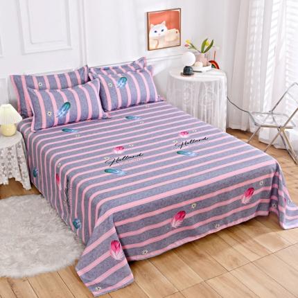 91家纺网 家纺一手货源 找家纺 （总）亿佳人 2025新款加厚芦荟棉床单磨毛化纤床单