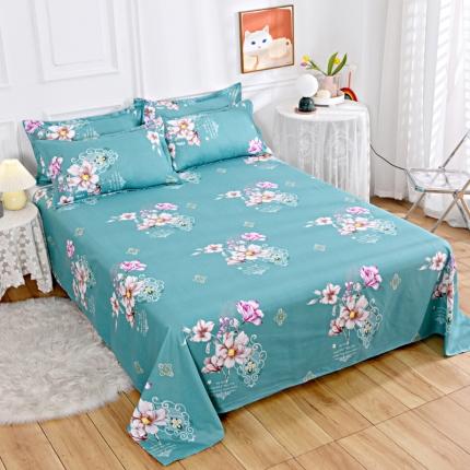 91家纺网 家纺一手货源 找家纺 （总）亿佳人 2025新款加厚芦荟棉床单磨毛化纤床单