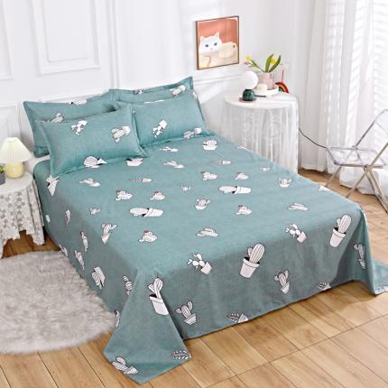 91家纺网 家纺一手货源 找家纺 （总）亿佳人 2025新款加厚芦荟棉床单磨毛化纤床单