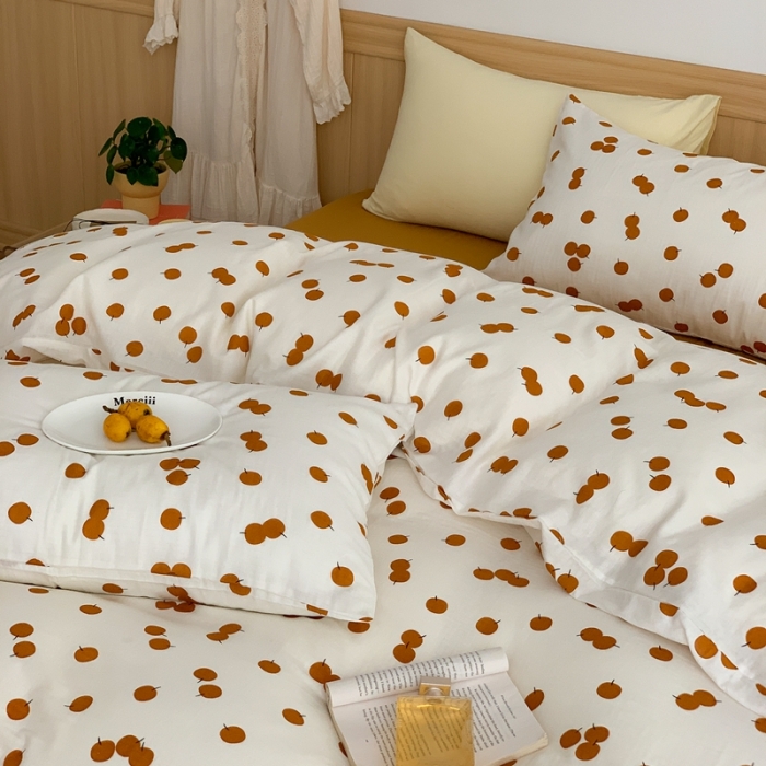 91家纺网 家纺一手货源 找家纺 金丝鸟 2022新款全棉双层纱四件套 山楂树之恋