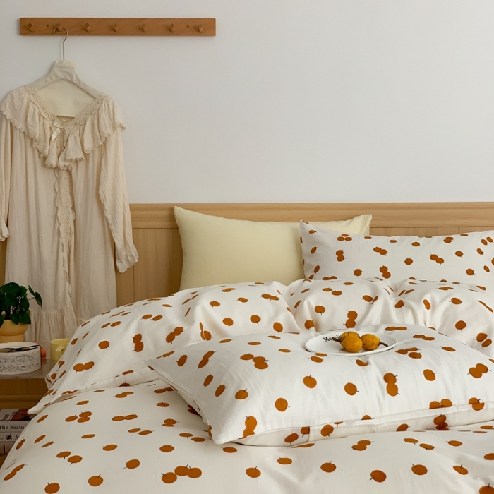 91家纺网 家纺一手货源 找家纺 金丝鸟 2022新款全棉双层纱四件套 山楂树之恋