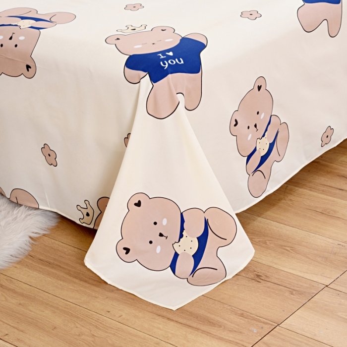 91家纺网 家纺一手货源 找家纺 梵巢家纺 芦荟棉单床单 饼干熊