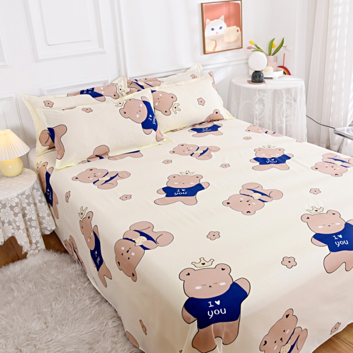 91家纺网 家纺一手货源 找家纺 梵巢家纺 芦荟棉单床单 饼干熊