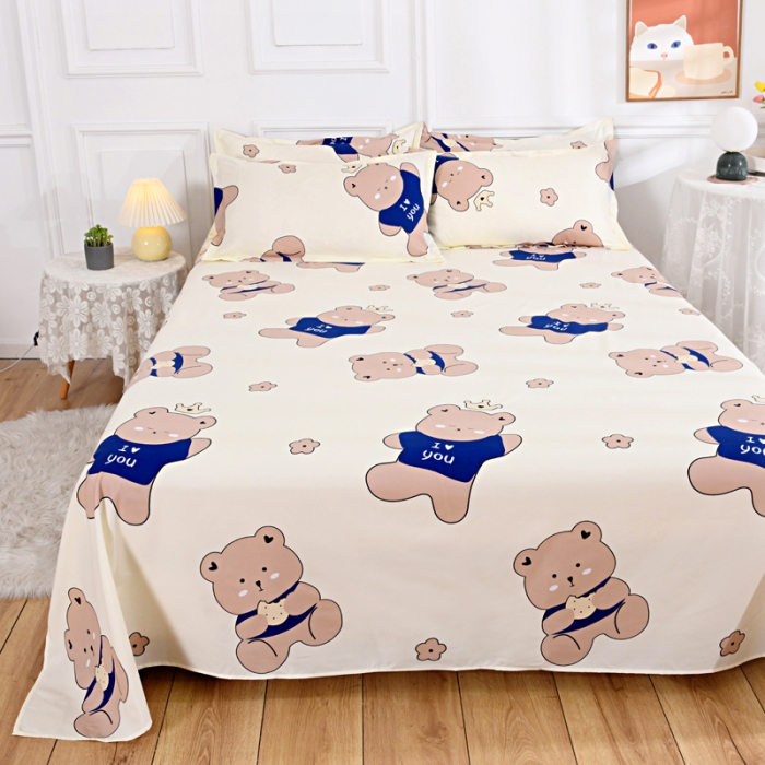 91家纺网 家纺一手货源 找家纺 梵巢家纺 芦荟棉单床单 饼干熊