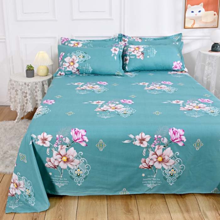 91家纺网 家纺一手货源 找家纺 梵巢家纺 芦荟棉单床单 夏日蔷薇