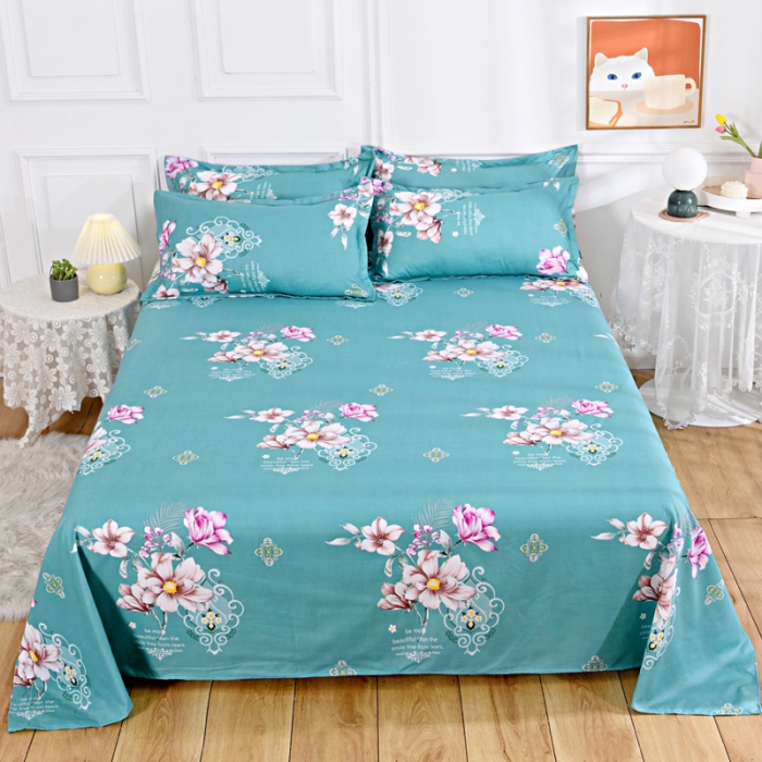 91家纺网 家纺一手货源 找家纺 梵巢家纺 芦荟棉单床单 夏日蔷薇