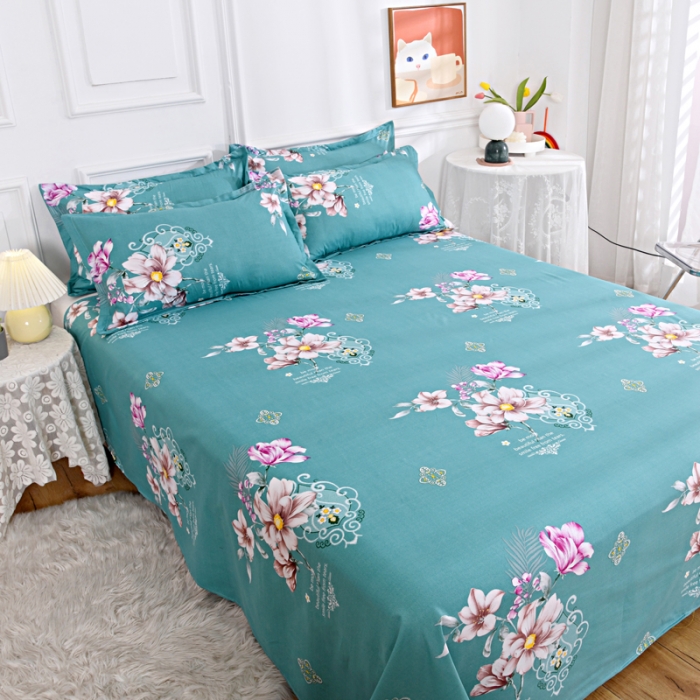 91家纺网 家纺一手货源 找家纺 梵巢家纺 芦荟棉单床单 夏日蔷薇