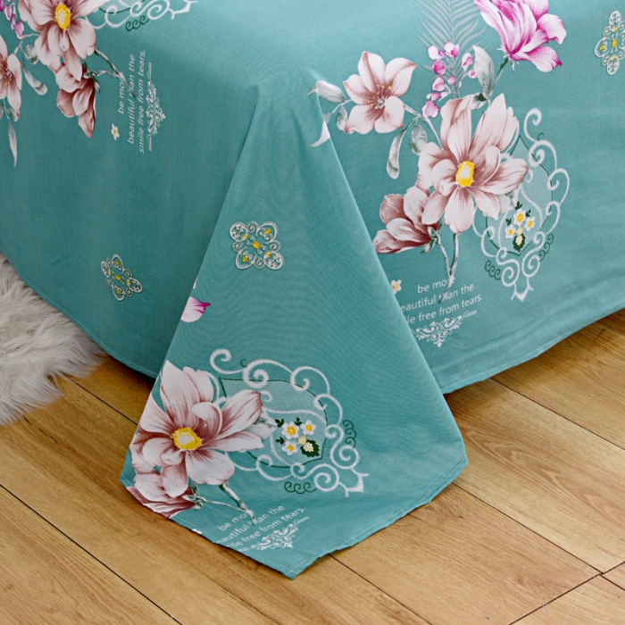 91家纺网 家纺一手货源 找家纺 梵巢家纺 芦荟棉单床单 夏日蔷薇