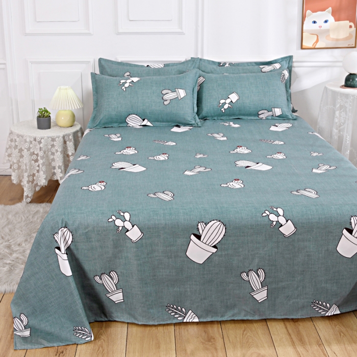 91家纺网 家纺一手货源 找家纺 梵巢家纺 芦荟棉单床单 仙人掌