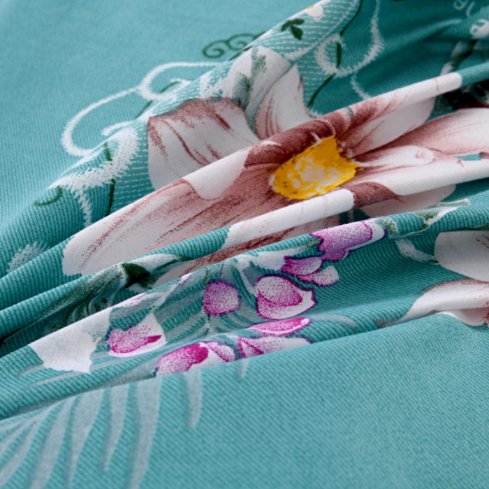 91家纺网 家纺一手货源 找家纺 梵巢 芦荟棉单枕套48*74cm 夏日蔷薇