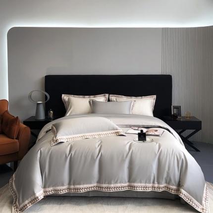 91家纺网 家纺一手货源 找家纺 （总）馨蕊家居 2022新款100支慕系列高精密刺绣四件套