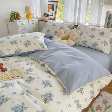 91家纺网 家纺一手货源 找家纺 总麦伦2022新款全棉40支13372纯棉斜纹田园碎花四件套