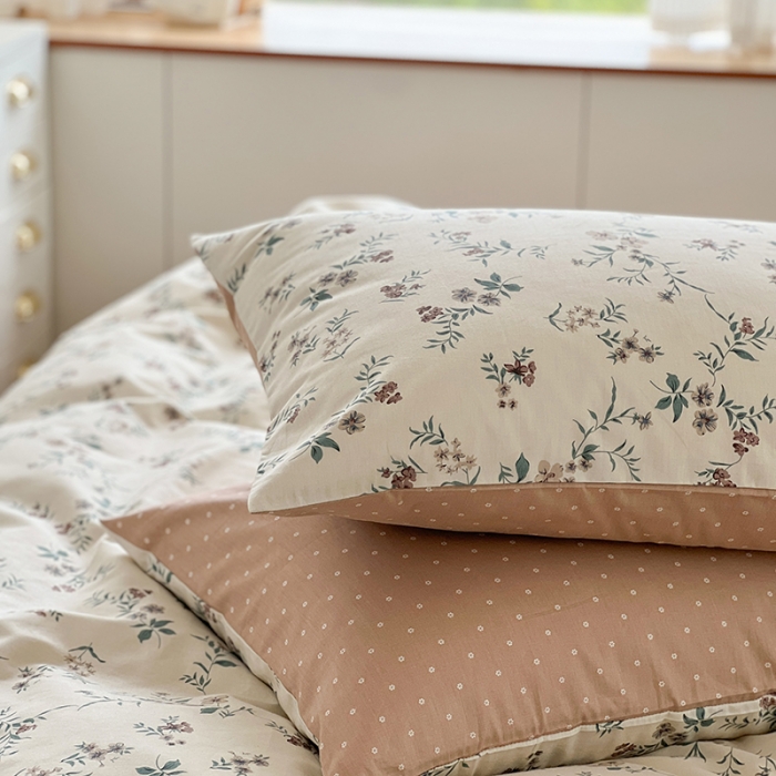 91家纺网 家纺一手货源 找家纺 总麦伦2022新款全棉40支13372纯棉斜纹田园碎花四件套