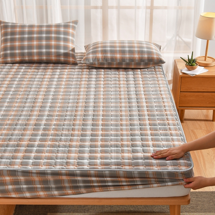 91家纺网 家纺一手货源 找家纺 雪云美2022A类全棉色织水洗棉夹棉单床笠床罩可定制 诺尔卡