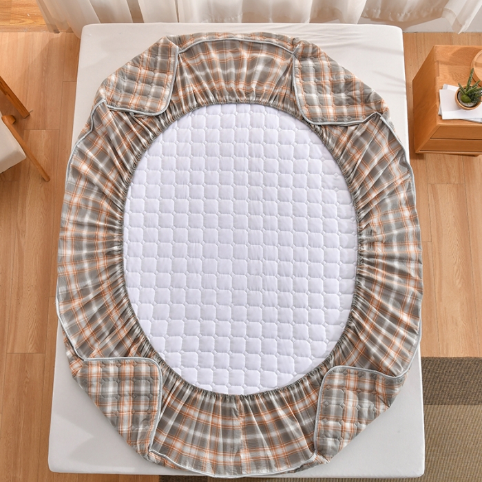 91家纺网 家纺一手货源 找家纺 雪云美2022A类全棉色织水洗棉夹棉单床笠床罩可定制 诺尔卡