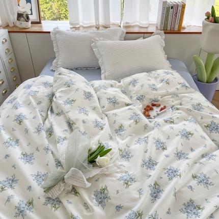 91家纺网 家纺一手货源 找家纺 总麦伦2022新款全棉40支13372纯棉斜纹田园碎花单被套