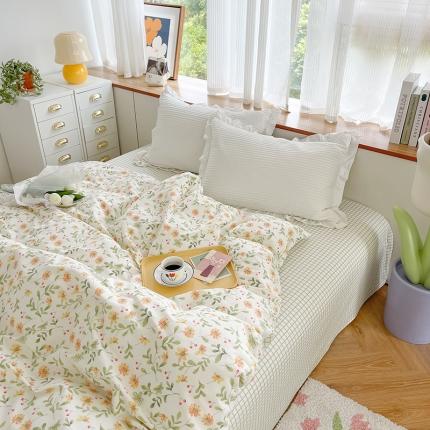 91家纺网 家纺一手货源 找家纺 总麦伦2022新款全棉40支13372纯棉斜纹田园碎花单被套