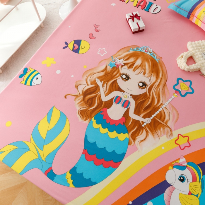 91家纺网 家纺一手货源 找家纺 金爱家 2023新款全棉大版单品 美人鱼