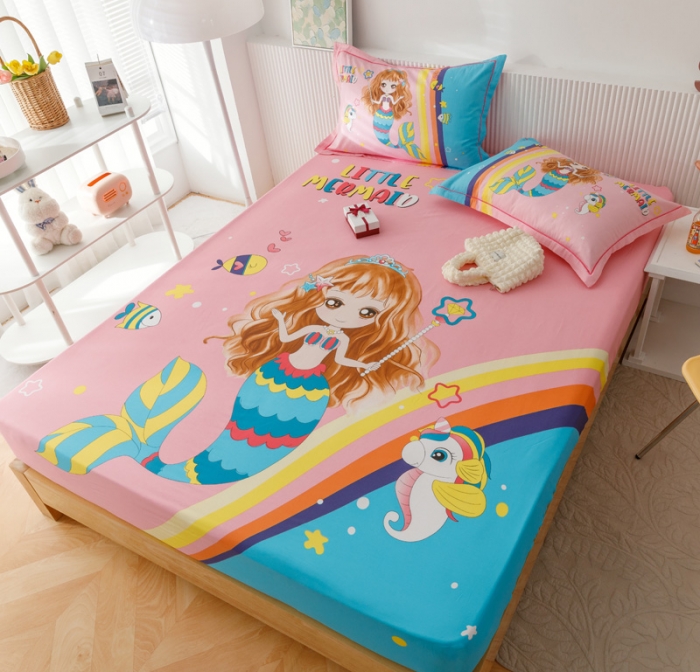 91家纺网 家纺一手货源 找家纺 金爱家 2023新款全棉大版单品 美人鱼