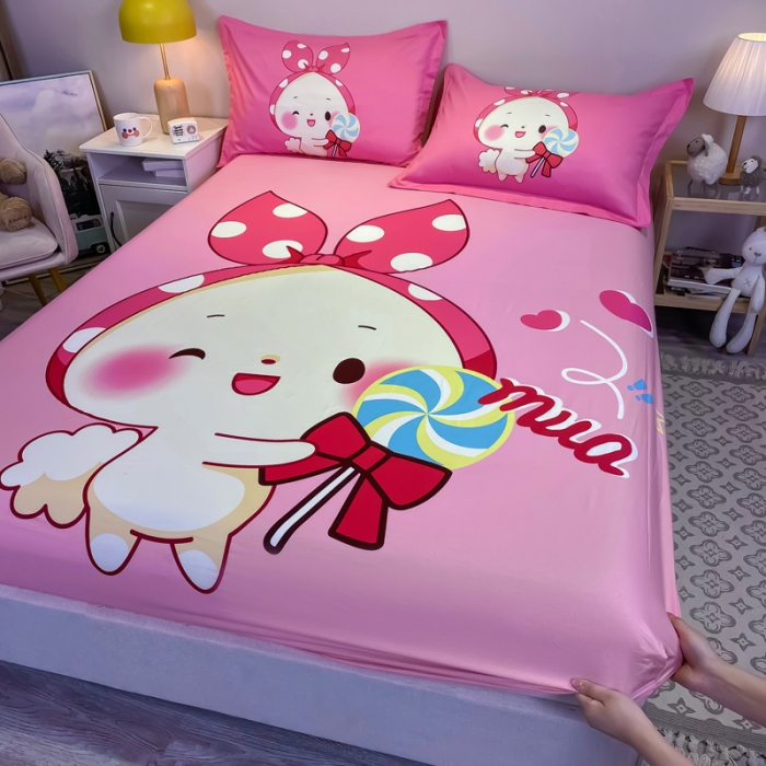 91家纺网 家纺一手货源 找家纺 金爱家 2023新款全棉大版单品 森兔