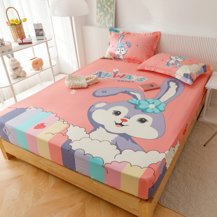 91家纺网 家纺一手货源 找家纺 金爱家 2023新款全棉大版单品 小兔子