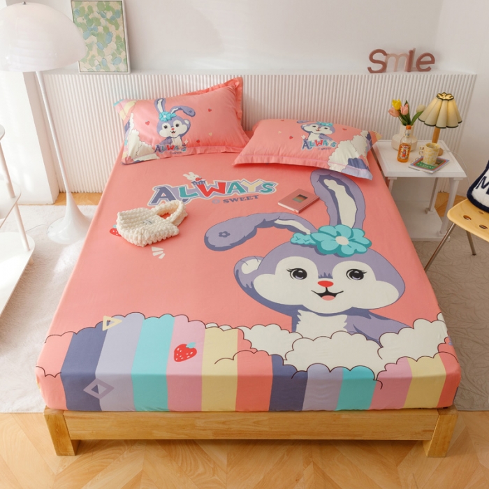 91家纺网 家纺一手货源 找家纺 金爱家 2023新款全棉大版单品 小兔子