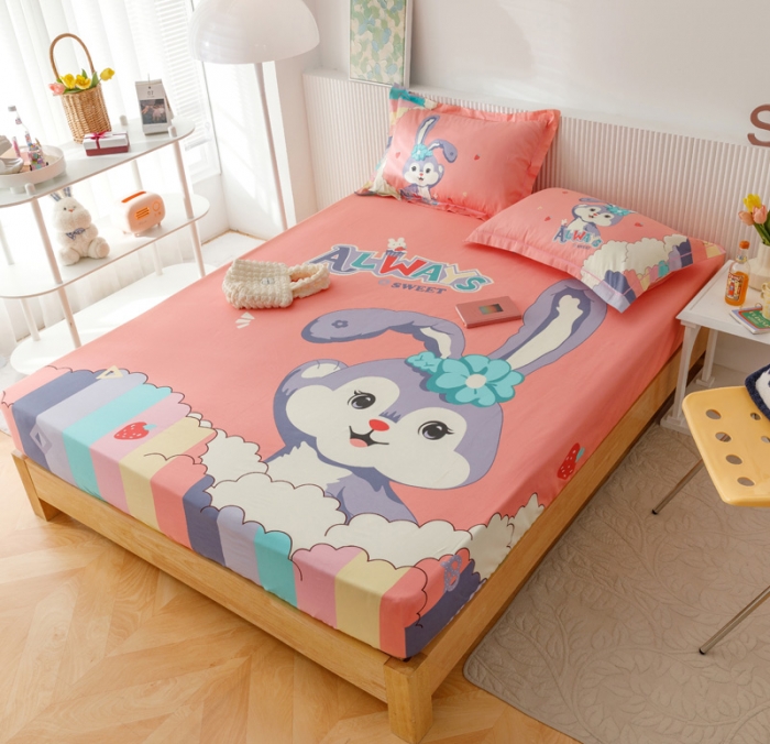 91家纺网 家纺一手货源 找家纺 金爱家 2023新款全棉大版单品 小兔子