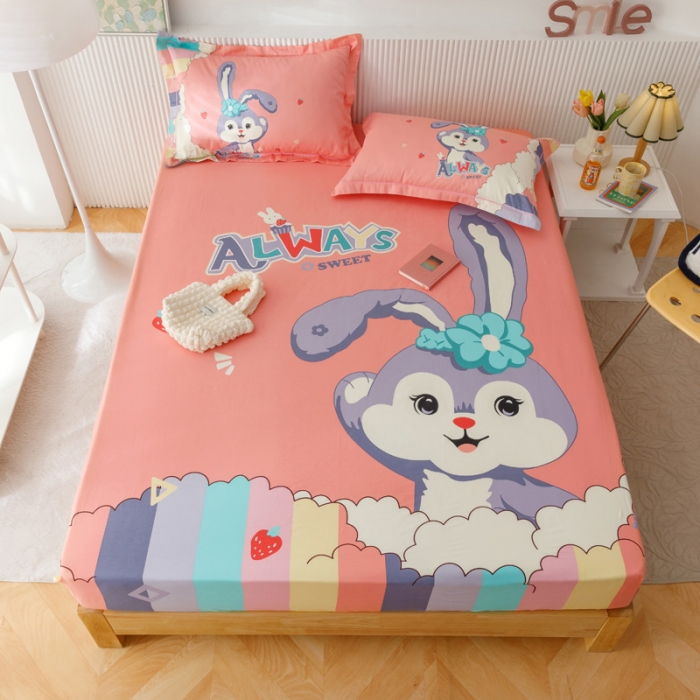 91家纺网 家纺一手货源 找家纺 金爱家 2023新款全棉大版单品 小兔子