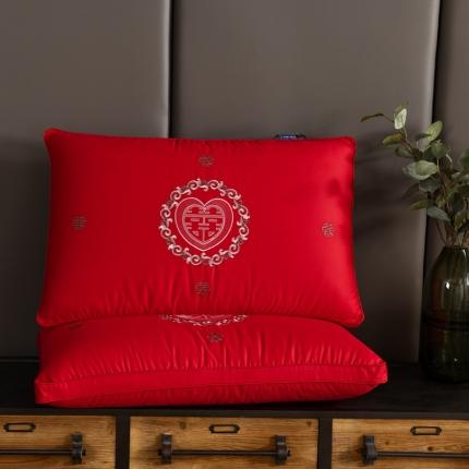 91家纺网 家纺一手货源 找家纺 （总）仁宇枕业 2022新款全棉婚庆结婚喜庆羽丝绒枕芯