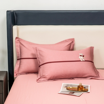 91家纺网 家纺一手货源 找家纺 2024品乐100支长绒棉数码印花枕套一对装