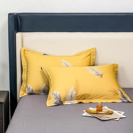 91家纺网 家纺一手货源 找家纺 2024品乐100支长绒棉数码印花枕套一对装