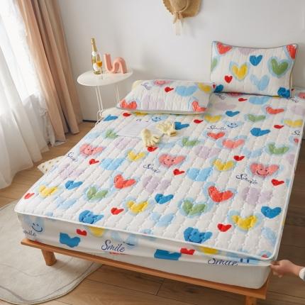 91家纺网 家纺一手货源 找家纺 舒居 2022新款亲肤夹棉防水床笠（第二波） 彩虹微笑