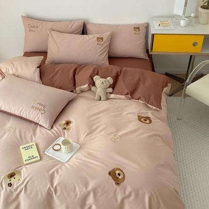 91家纺网 家纺一手货源 找家纺 （总）沐棉 2022新款13376全棉刺绣四件套