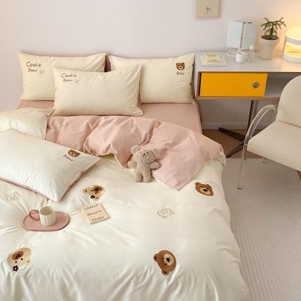 91家纺网 家纺一手货源 找家纺 （总）沐棉 2022新款13376全棉刺绣四件套