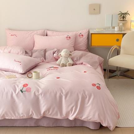 91家纺网 家纺一手货源 找家纺 （总）沐棉 2022新款13376全棉刺绣四件套