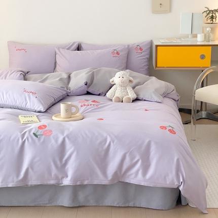 91家纺网 家纺一手货源 找家纺 （总）沐棉 2022新款13376全棉刺绣四件套