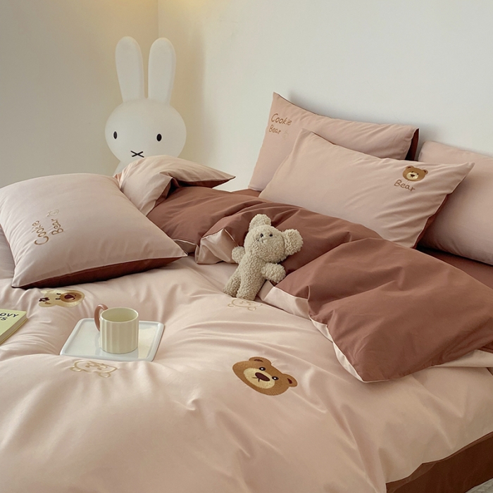 91家纺网 家纺一手货源 找家纺 （总）沐棉 2022新款13376全棉刺绣四件套