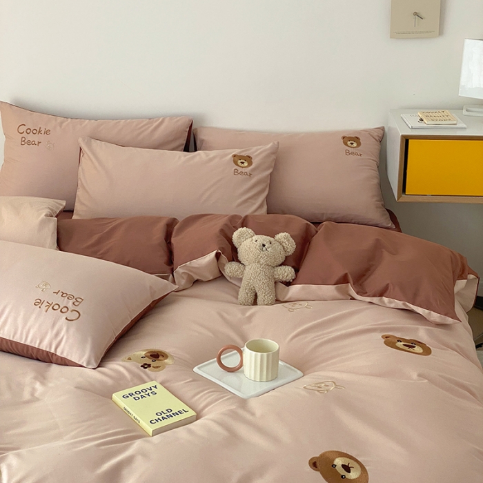 91家纺网 家纺一手货源 找家纺 （总）沐棉 2022新款13376全棉刺绣四件套