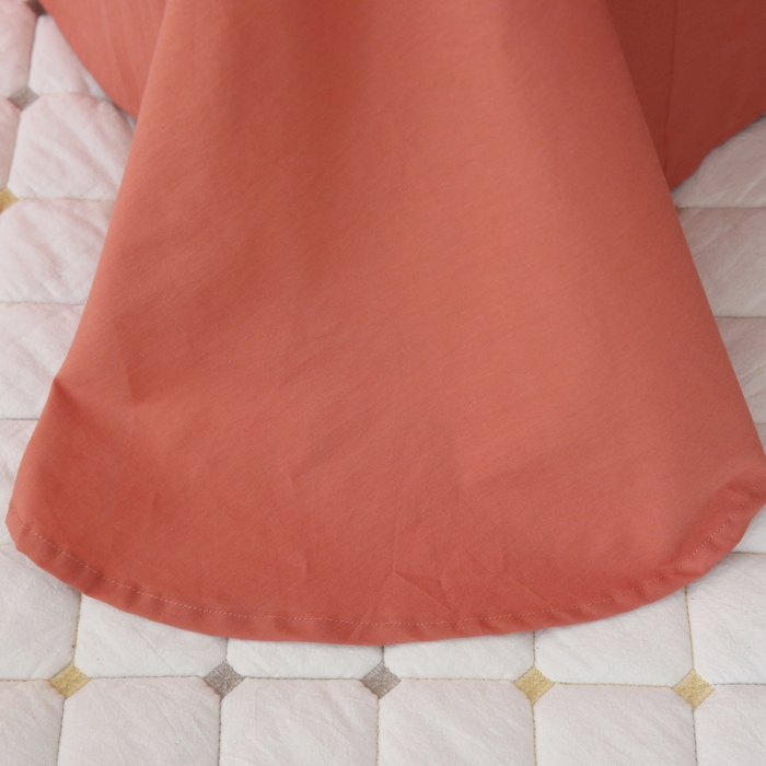 91家纺网 家纺一手货源 找家纺 艾莱2022新款华夫格全棉水洗棉四件套-卡诺凡卡诺凡-海棠红