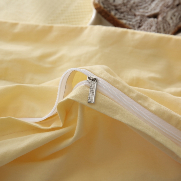 91家纺网 家纺一手货源 找家纺 艾莱2022新款华夫格全棉水洗棉四件套-卡诺凡卡诺凡-柠檬黄