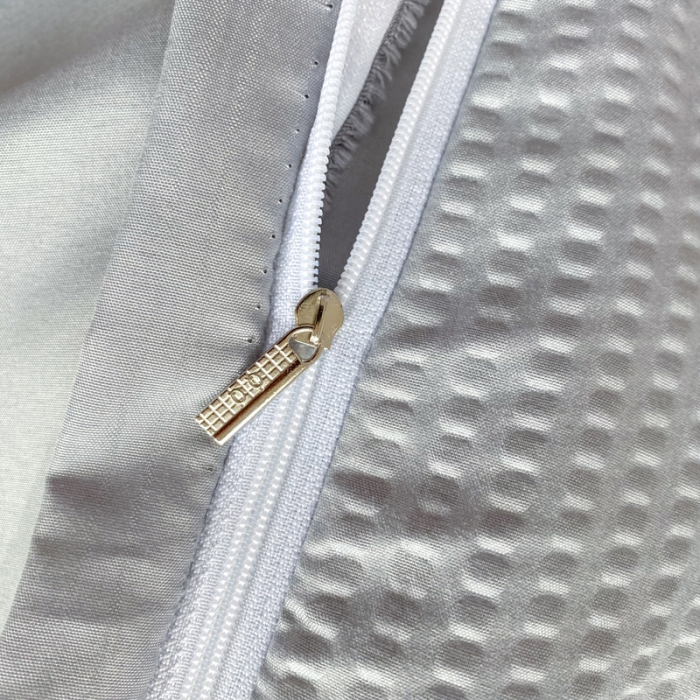 91家纺网 家纺一手货源 找家纺 慕澄家纺 2022新款华夫格简约款泡泡四件套 情调灰